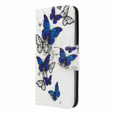 Чехол-книжка Deexe Color Wallet для Samsung Galaxy A01 (A015) - Blue Butterflies
