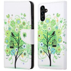 Чехол-книжка Deexe Color Wallet для Samsung Galaxy A04s (A047) / A13 5G (A136) - Green Tree