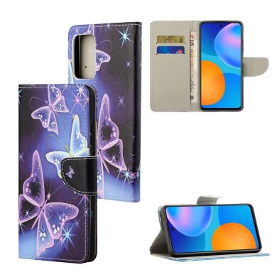 Чехол-книжка Deexe Color Wallet для Samsung Galaxy M52 (M526) - Sparkling Butterflies