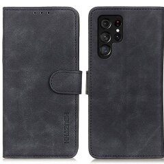 Чехол-книжка KHAZNEH Retro Wallet для Samsung Galaxy S23 Ultra - Black