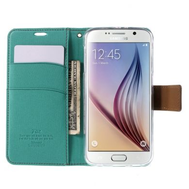 Чехол-книжка ROAR KOREA Cloth Texture для Samsung Galaxy S6 (G920) - Green