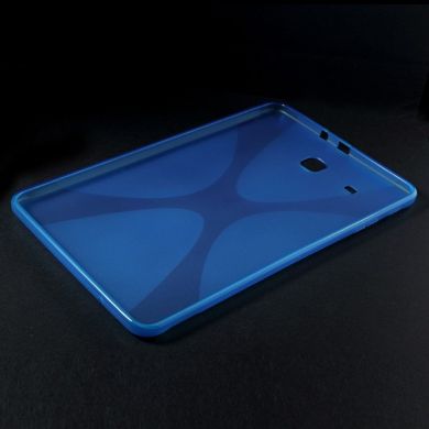 Силиконовая накладка Deexe X-Shaped для Samsung Galaxy Tab E 9.6 (T560/561) - Blue