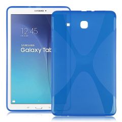 Силиконовая накладка Deexe X-Shaped для Samsung Galaxy Tab E 9.6 (T560/561) - Blue