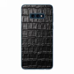 Кожаная наклейка Glueskin для Samsung Galaxy S10e (G970) - Black Croco