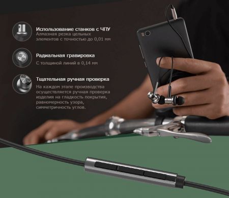 Проводная стерео-гарнитура Xiaomi Mi Quantie Hybrid PRO - Silver