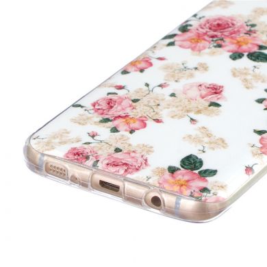 Силиконовая накладка Deexe Life Style для Samsung Galaxy S7 edge (G935) - Flower Pattern