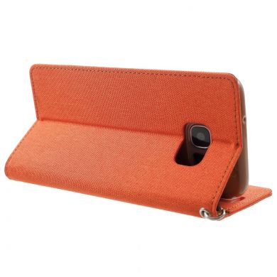 Чехол-книжка MERCURY Canvas Wallet для Samsung Galaxy S7 edge (G935) - Orange