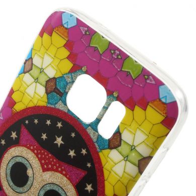 Силиконовая накладка Deexe Life Style для Samsung Galaxy S7 (G930) - Mosaic Owl