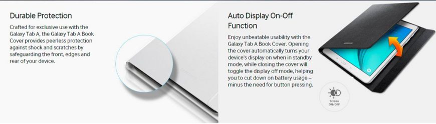 Чехол Book Cover PU для Samsung Galaxy Tab A 9.7 (T550/551) EF-BT550PBEGRU - Black