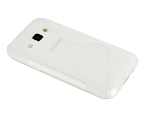 Силиконовая накладка Deexe S Line для Samsung Galaxy J1 Ace (J110) - Transparent