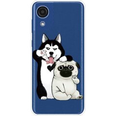 Силіконовий (TPU) чохол Deexe Pretty Glossy для Samsung Galaxy A03 Core (A032) - Two Dogs