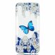 Силиконовый (TPU) чехол Deexe Pretty Glossy для Samsung Galaxy A40 (А405) - Butterfly and White Flowers. Фото 2 из 5