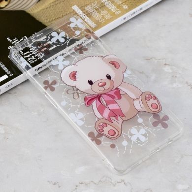Силиконовый (TPU) чехол Deexe Pretty Glossy для Samsung Galaxy A7 2018 (A750) - Adorable Bear