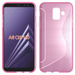 Силиконовый (TPU) чехол Deexe S Line для Samsung Galaxy A6 2018 (A600) - Pink