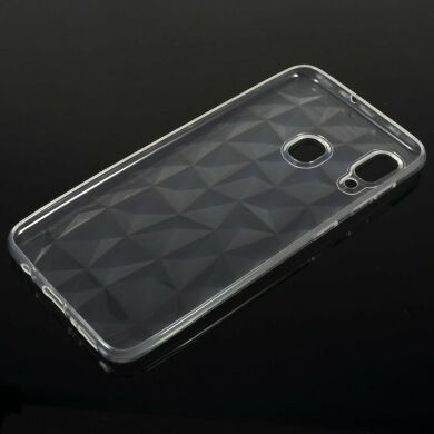 Силиконовый (TPU) чехол UniCase 3D Diamond Grain для Samsung Galaxy A30 (A305) - Transparent