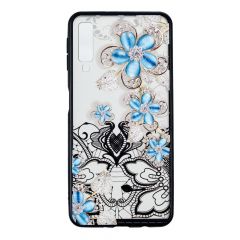 Защитный чехол UniCase Shiny Flowers для Samsung Galaxy A7 2018 (A750) - Blue Flower