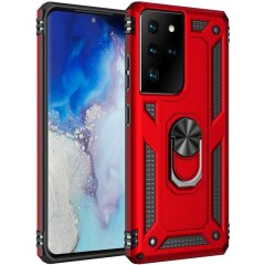 Защитный чехол Deexe Armor Case для Samsung Galaxy S21 Ultra (G998) - Red