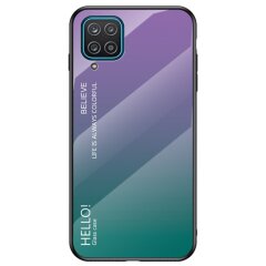 Защитный чехол Deexe Gradient Color для Samsung Galaxy A12 (A125) / A12 Nacho (A127) - Purple / Green