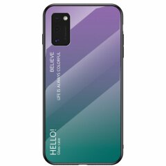Защитный чехол Deexe Gradient Color для Samsung Galaxy A41 (A415) - Purple / Green