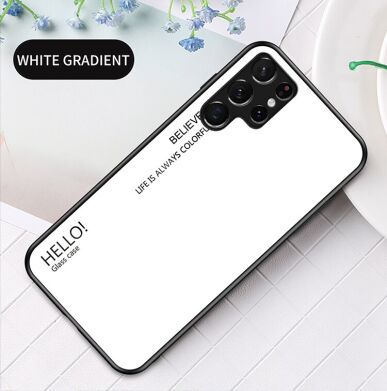 Защитный чехол Deexe Gradient Color для Samsung Galaxy S22 Ultra - White