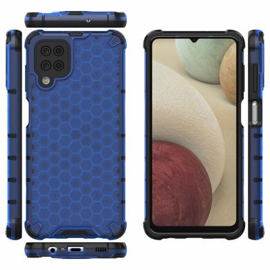 Защитный чехол Deexe Honeycomb Series для Samsung Galaxy A12 (A125) / A12 Nacho (A127) - Blue
