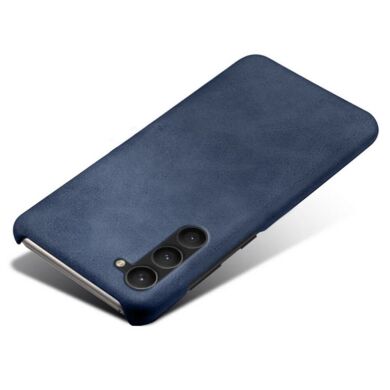 Защитный чехол Deexe Leather Back Cover для Samsung Galaxy S24 Plus - Blue