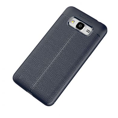 Защитный чехол Deexe Leather Cover для Samsung Galaxy J2 Prime - Dark Blue