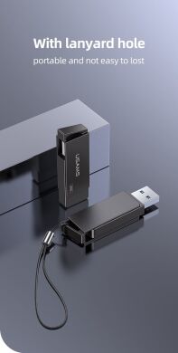 Флеш-память USAMS US-ZB195 USB3.0 Rotatable High Speed Flash Drive 32GB - Iron Grey