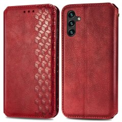Чохол Deexe Rhombus Wallet для Samsung Galaxy A13 5G (A136) / A04s (A047) - Red