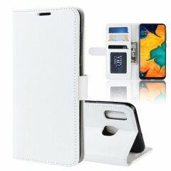 Чехол-книжка Deexe Wallet Style для Samsung Galaxy A30 (A305) / A20 (A205) - White