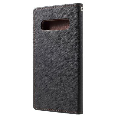 Чехол-книжка MERCURY Fancy Diary для Samsung Galaxy S10 Plus - Black / Brown