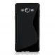 Силиконовая накладка Deexe S Line для Galaxy A7 (A700) - Black. Фото 3 из 4