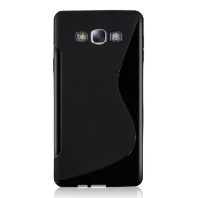 Силиконовая накладка Deexe S Line для Galaxy A7 (A700) - Black
