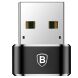Адаптер Baseus USB to Type-C (CAAOTG-01) - Black. Фото 1 из 16