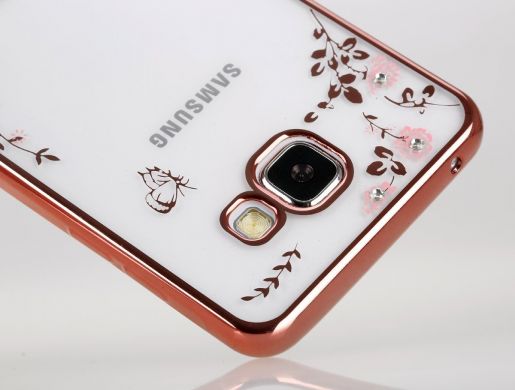 Силиконовый (TPU) чехол Deexe Shiny Cover для Samsung Galaxy A7 (2016) - Rose Gold