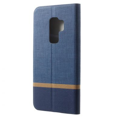 Чехол-книжка Deexe Lines Texture для Samsung Galaxy S9 Plus (G965) - Blue
