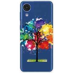 Силіконовий (TPU) чохол Deexe Pretty Glossy для Samsung Galaxy A03 Core (A032) - Colorful Tree