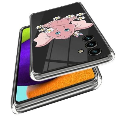 Силиконовый (TPU) чехол Deexe Pretty Glossy для Samsung Galaxy A55 (A556) - Pink Elephant