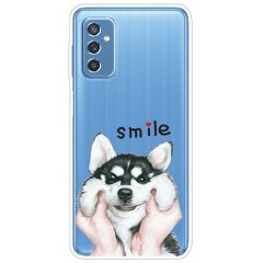 Силиконовый (TPU) чехол Deexe Pretty Glossy для Samsung Galaxy M52 (M526) - Smile Husky