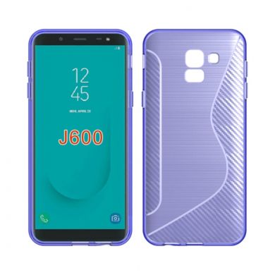 Силиконовый (TPU) чехол Deexe S Line для Samsung Galaxy J6 2018 (J600) - Light Purple