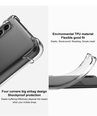 Силиконовый (TPU) чехол IMAK Airbag Case для Samsung Galaxy M52 (M526) - Transparent Black