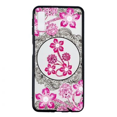 Защитный чехол UniCase Shiny Flowers для Samsung Galaxy A7 2018 (A750) - Pink Flower