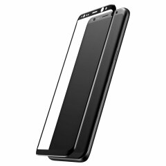 Защитное стекло BASEUS 3D Curved Silk Print Full Cover для Samsung Galaxy S8 Plus (G955) - Black