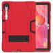 Защитный чехол Deexe Color Kickstand для Samsung Galaxy Tab S9 / S9 FE (X710/716/510) - Red / Black. Фото 1 из 12