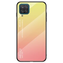 Защитный чехол Deexe Gradient Color для Samsung Galaxy A12 (A125) / A12 Nacho (A127) - Yellow / Pink