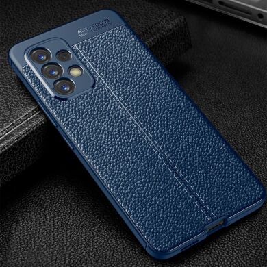 Защитный чехол Deexe Leather Cover для Samsung Galaxy A53 - Blue