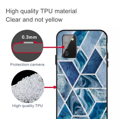 Защитный чехол Deexe Marble Series для Samsung Galaxy A02s (A025) - Colorful Shapes