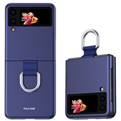 Защитный чехол Deexe Ring Case для Samsung Galaxy Flip 3 - Sapphire