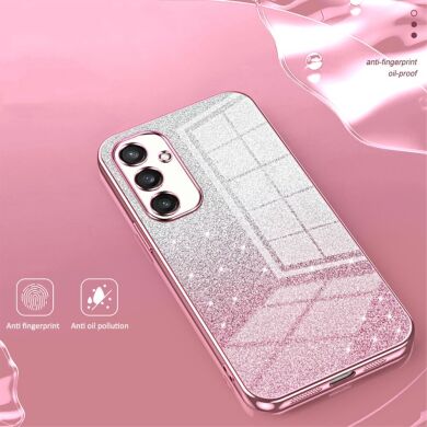 Защитный чехол Deexe Sparkles Cover для Samsung Galaxy S24 - Transparent