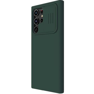 Защитный чехол NILLKIN CamShield Silky Silicone Case для Samsung Galaxy S22 Ultra - Green